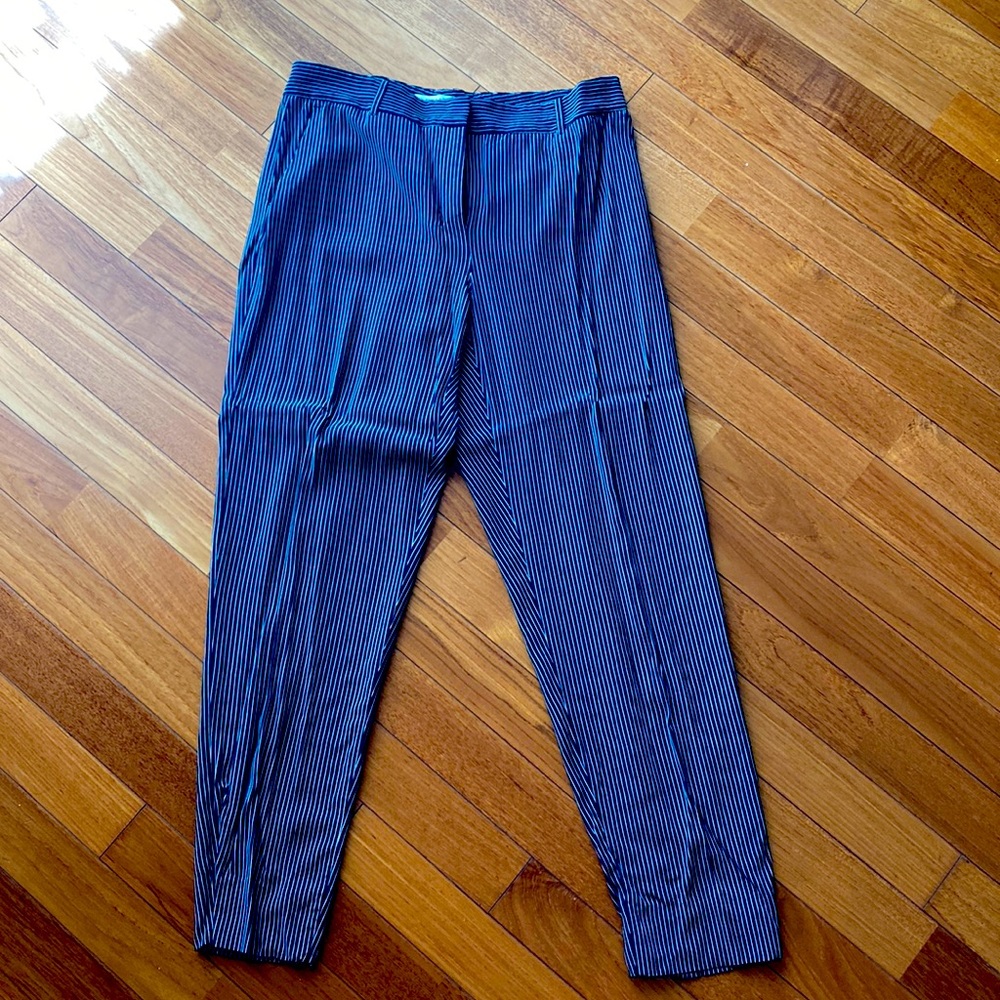 MM LaFleur- Navy and white pinstripe pants